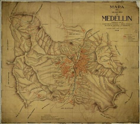 Mapa 1948 Medellín Mapas Antiguos Mapas