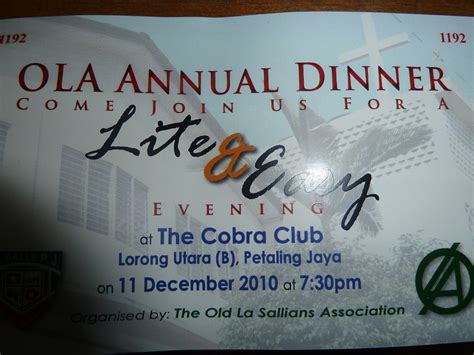 Offres sur les hôtels : 2010 Annual Dinner - La Salle Petaling Jaya Alumni