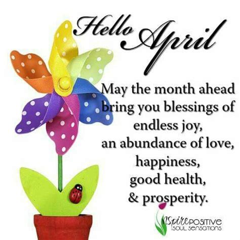 Pin By Loretta Malkiat On Hello April Happy New Month Images New