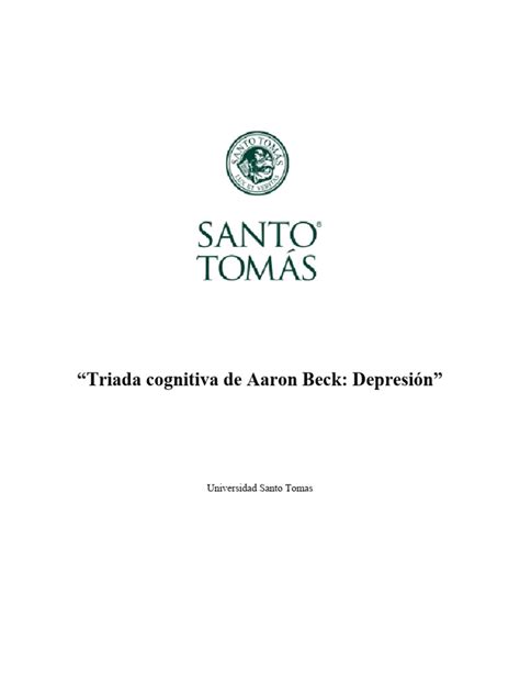 Triada Cognitiva De Aaron Beck Pdf