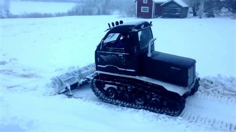 Homemade Tracked Vehicle Snow Plowing Youtube