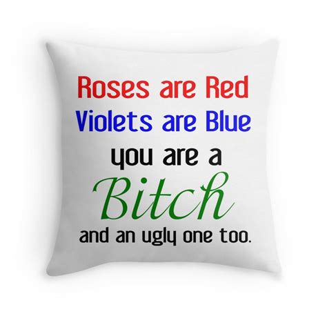Roses Are Red Violets Are Blue Throw Pillow By Divertions Funny Poems