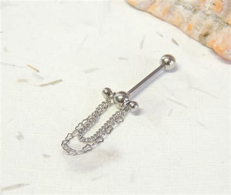 Chain Dangle Vch Vertical Hood Piercing Vertical Clitoral Etsy