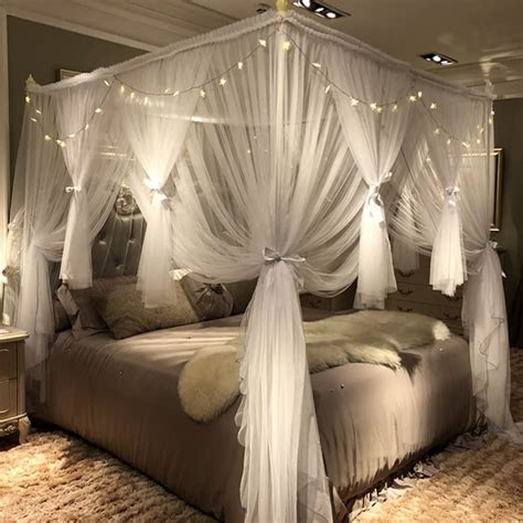Canopy Bed Curtains How To Decorate A Small Living Room And Dining Room