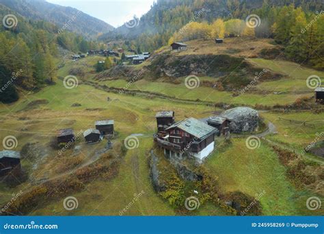 Zermatt Switzerland October 21 2019view Of The Old Building On Furi