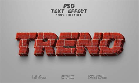 Trend 3d Text Effect Editable Psd File Graphic By Imamul0 · Creative