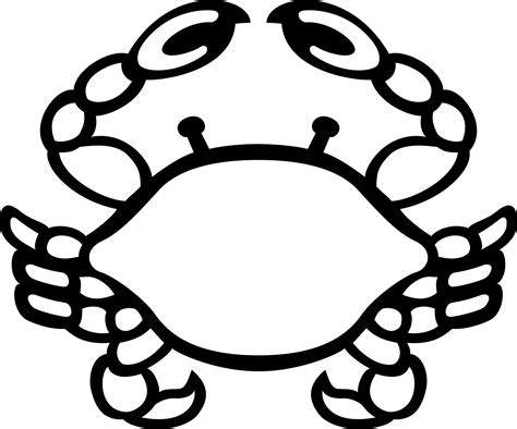 Crab Black And White Clipart Clipart Best