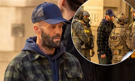 Jason Statham Spotted Filming Dramatic Crime Scene For The Beekeeper