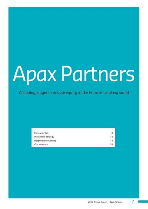 Apax Partners 2014 Annual Report