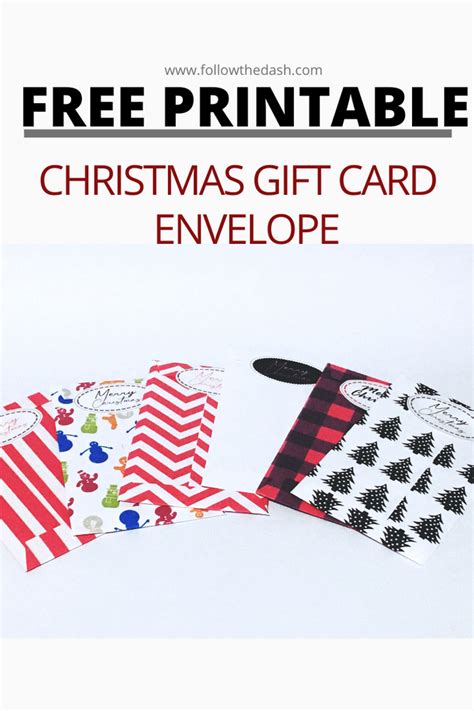 Free Printable Christmas T Card Envelope