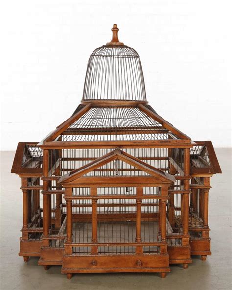 Lot A Large Victorian Style Architectural Dome Top Bird Cage 20th Century