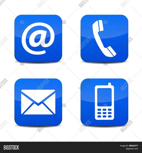 Contact Us Icons Vector And Photo Free Trial Bigstock