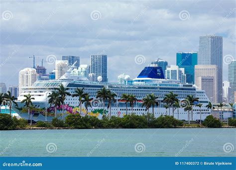 Cruise Ship In The Port Of Miami Editorial Photography Image Of