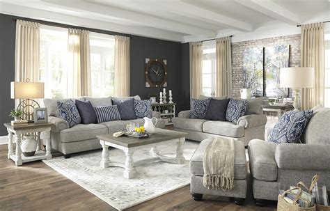 Love seats come in several different sizes. Ashley Furniture Morren 2230238+35+23 Dusk Sofa, Loveseat ...