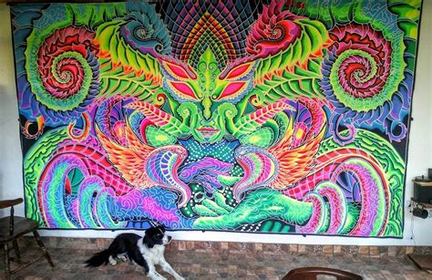 Psychedelic Tapestry An Eye For An I Giant Uv Etsy Canada In 2022