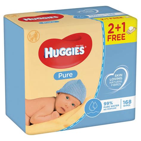 Huggies Pure Baby Wipes 3 Pack 56 Wipespack 168 Wipes Total