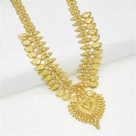 South Indian Gold Plated Mango Necklace By Onlinekollam Supreme
