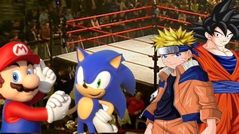 Goku Y Naruto Vs Sonic Y Mario Youtube Champ Youtube