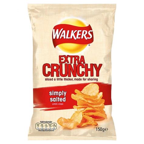 Walkers Extra Crunchy Simply Salted Crisps 150g Approved Food