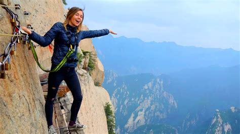 Deadliest Mount Huashan Cliffside Path U0026 Plank Walk China Travel