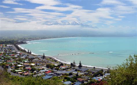 The Town Of Kaikoura South Island New Zealand Stock Image Image Of