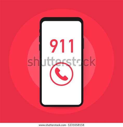 Call 911 Emergency Call Concept Hand Stock Vector Royalty Free