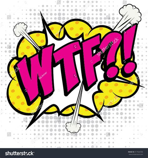 Pop Art Comics Icon Wtf Speech Stock Vector Royalty Free 317926730 Shutterstock