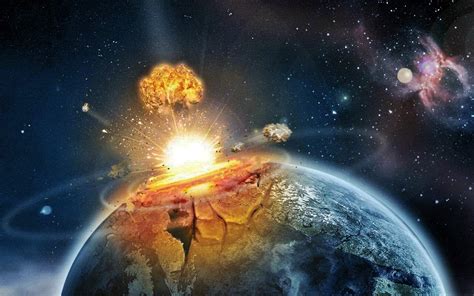 The Explosion Of A Meteor Collision With Earth Wallpaper Hd