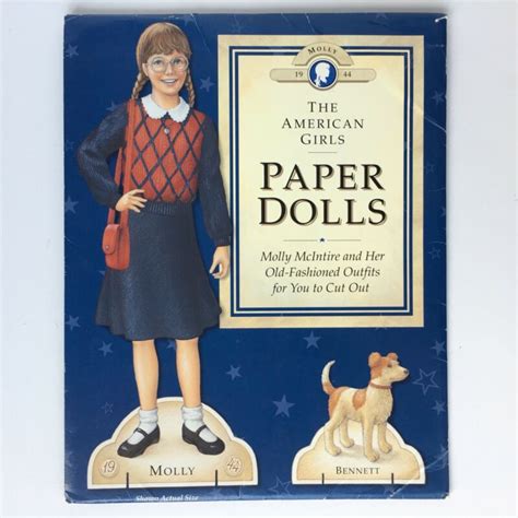 vintage american girl paper doll molly mcintire pleasant company 1992 antique price guide