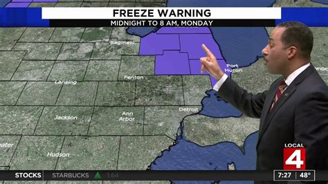 Metro Detroit Weather Freeze Warning In Effect Youtube