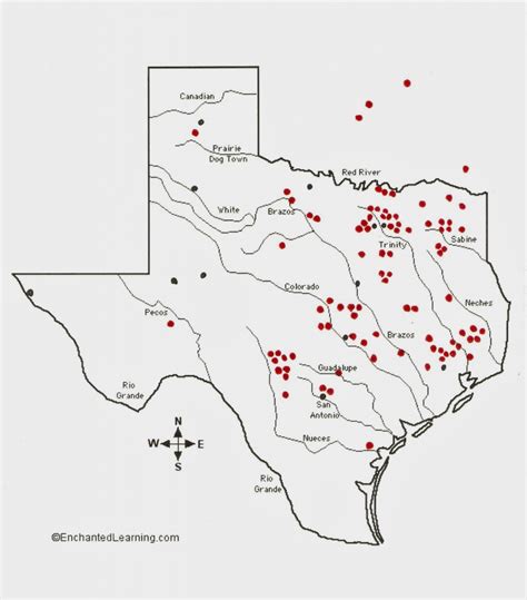 Map Of Texas Rivers And Travel Information Download Free Map Of
