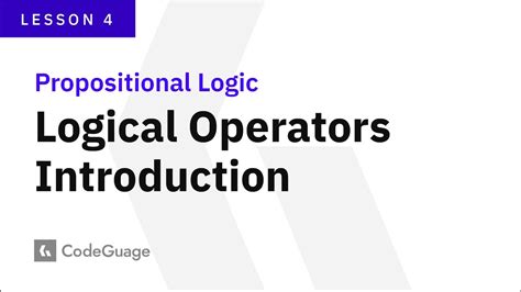 Logical Operators — Propositional Logic Codeguage Youtube