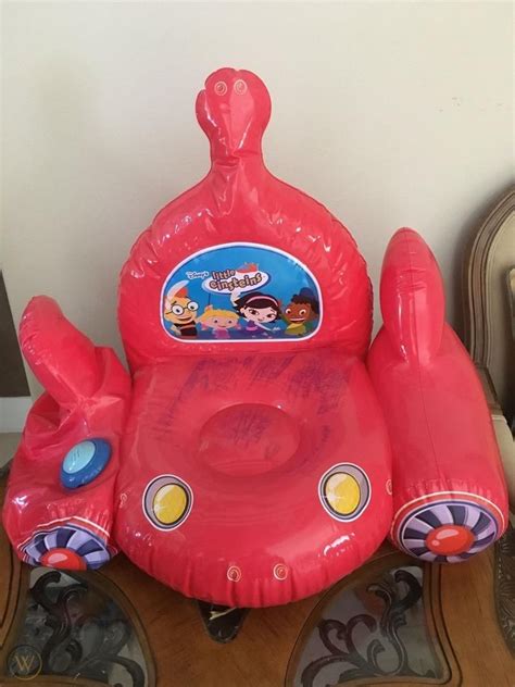 Rare Disney Pat Pat Rocket Mission Station Inflatable Toy Slow Leak