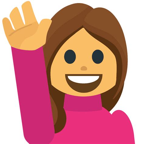 Person Raising Hand Emoji Clipart Free Download Transparent Png