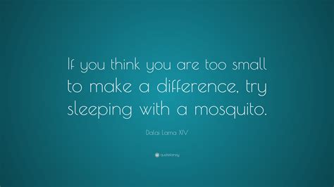 Dalai Lama Xiv Quote If You Think You Are Too Small To Make A