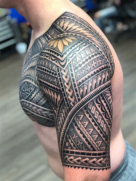 Polynesian Tribal Sleeve Tattoos