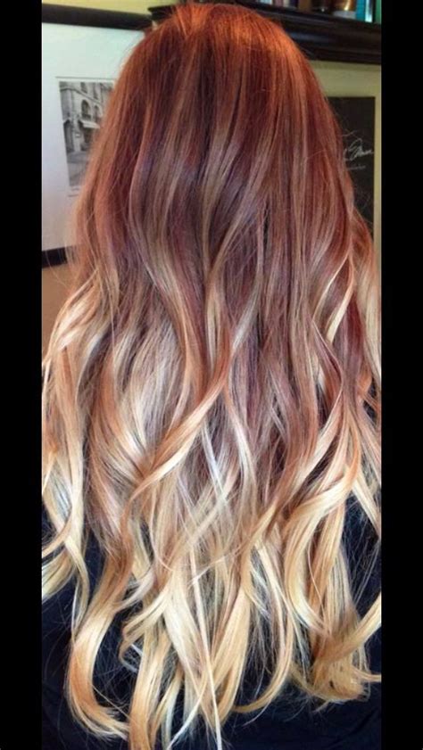 If so, use hair dye and go to a salong the first time to get some help when. Red to blonde ombré! | Ombre hair blonde, Red to blonde ...