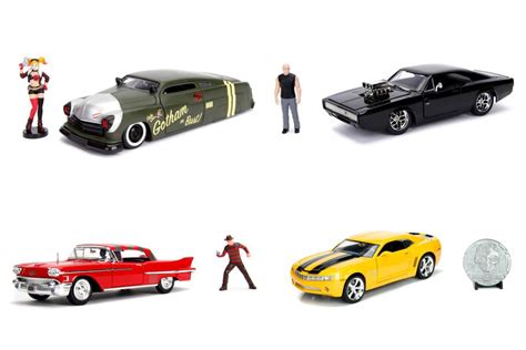 Jada Hollywood Rides Assortment W55 Diecast Car Set Box Of 4 Assorted