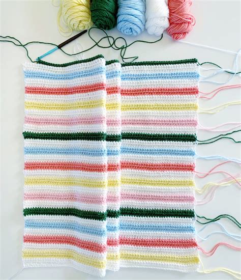 Crochet Beginner Popsicle Stripes Blanket Daisy Farm Crafts