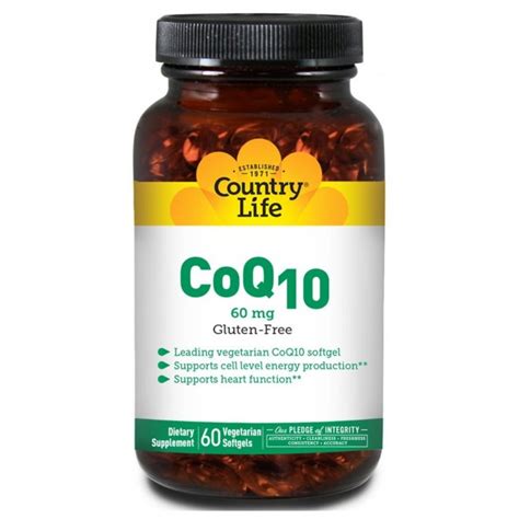 Coq10 60 Mg 60 Vegetarian Softgels By Country Life