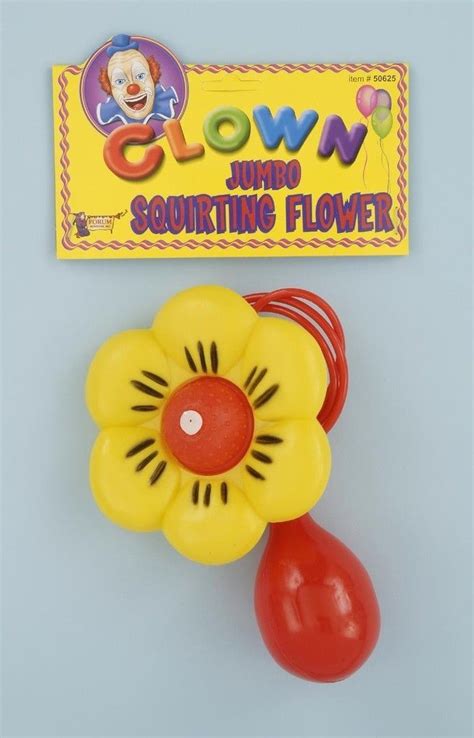 Jumbo Squirt Flower Funny Joke Gag Clown Circus Costume Accessory New