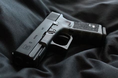 Hd Wallpaper Glock 19 Indoors Gun Close Up Textile Communication