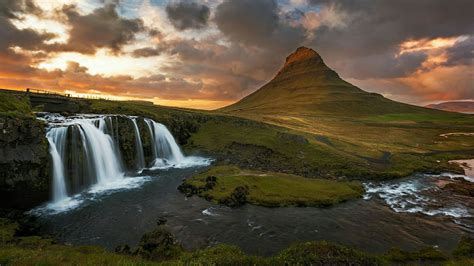 The Iconic Kirkjufell Mountain And Waterfalls Wallpaper Backiee