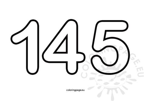 Number 145 Coloring Page