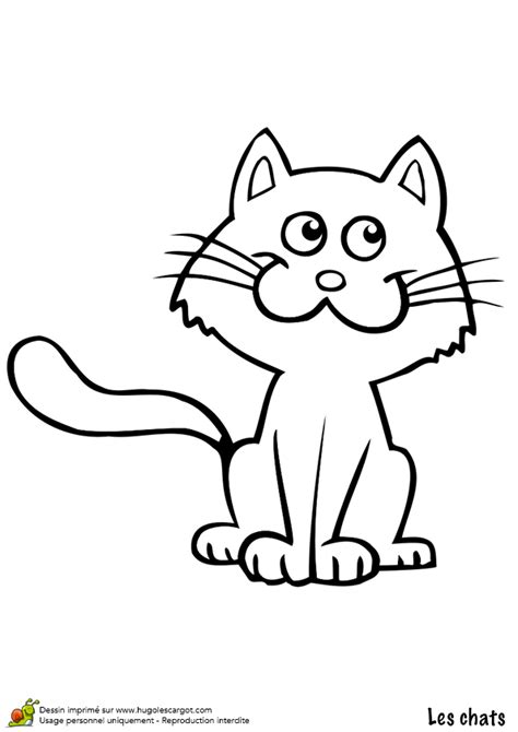 Apprendre à dessiner un chat en quelques étapes simples. Coloriage d'un chat qui est pensif | Coloriages animaux de compagnie | Pinterest