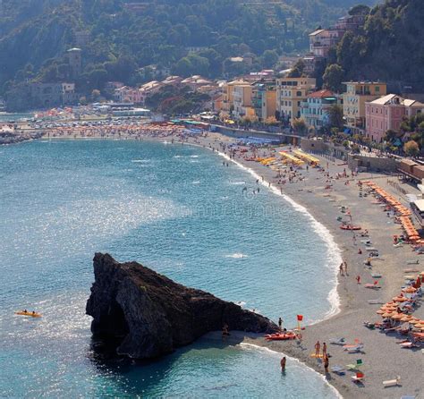 Monterosso Al Mare Cinque Terre Italy 19 July 2020 The Rock Of
