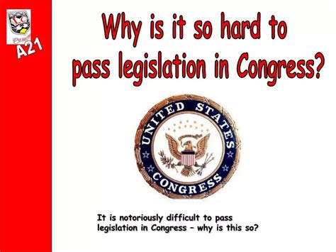 Ppt Why Is It So Hard To Pass Legislation In Congress Powerpoint