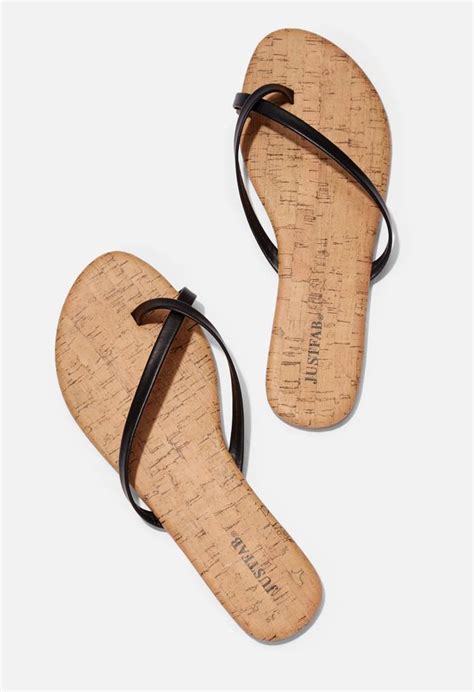 Sandra Thong Sandal Shoes In Black Get Great Deals At Justfab