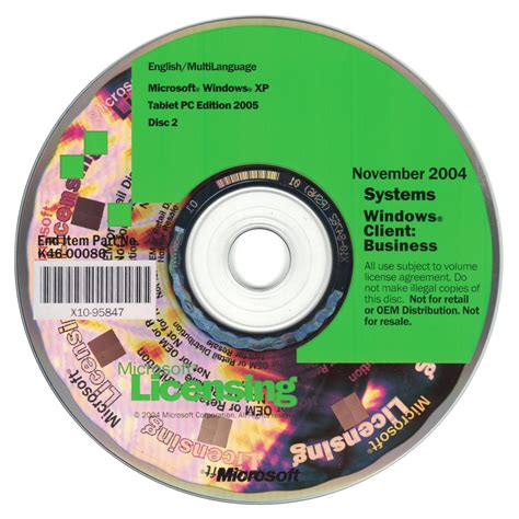 Microsoft Windows Xp Tablet Pc Edition 2005 Disc 2 Microsoft Free