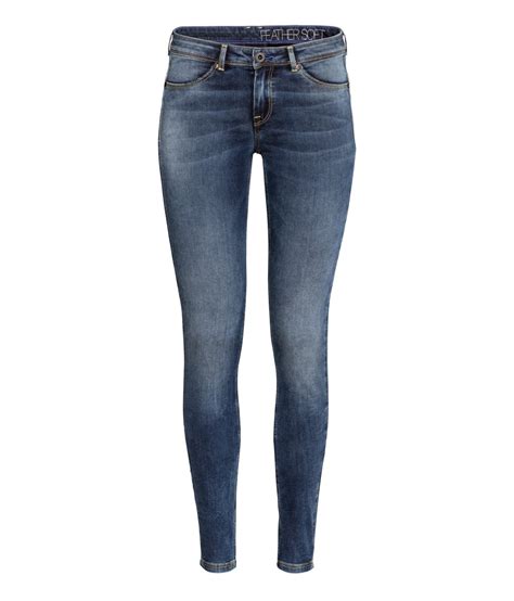 Handm Feather Soft Low Jeggings In Blue Lyst